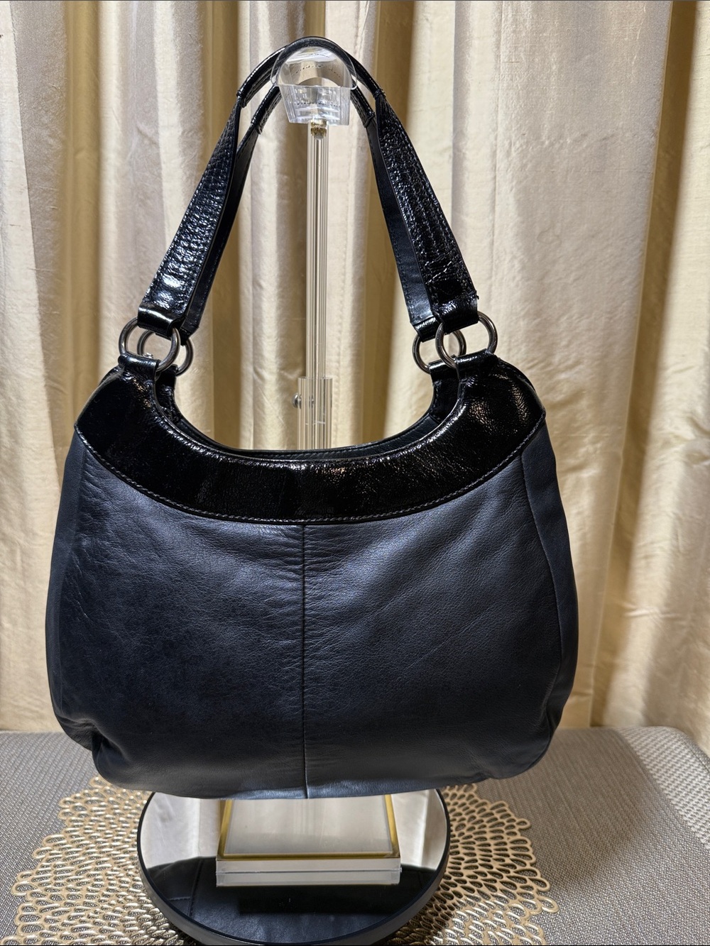 Coach Soho Black Leather Hobo Shoulder Bag | Style F19453 - Picture 4 of 15